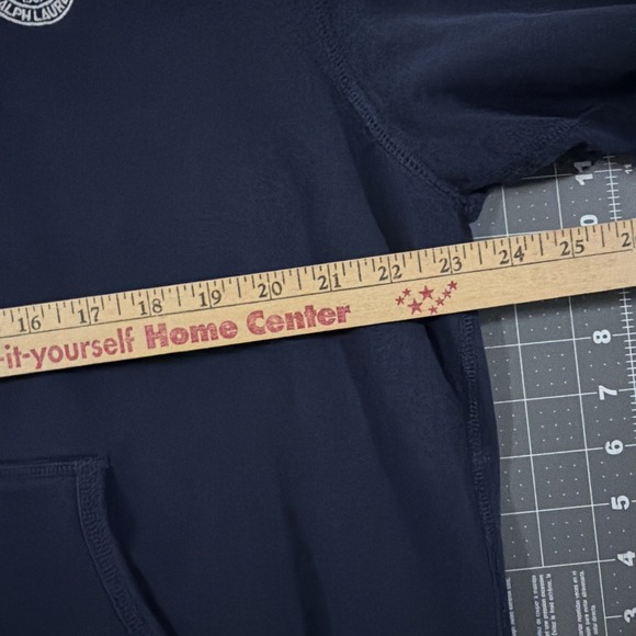 Polo Sport Full-Zip Hoodie Jacket Mens L Navy Blue Slight Wash Fade Y2K - Picture 8 of 10